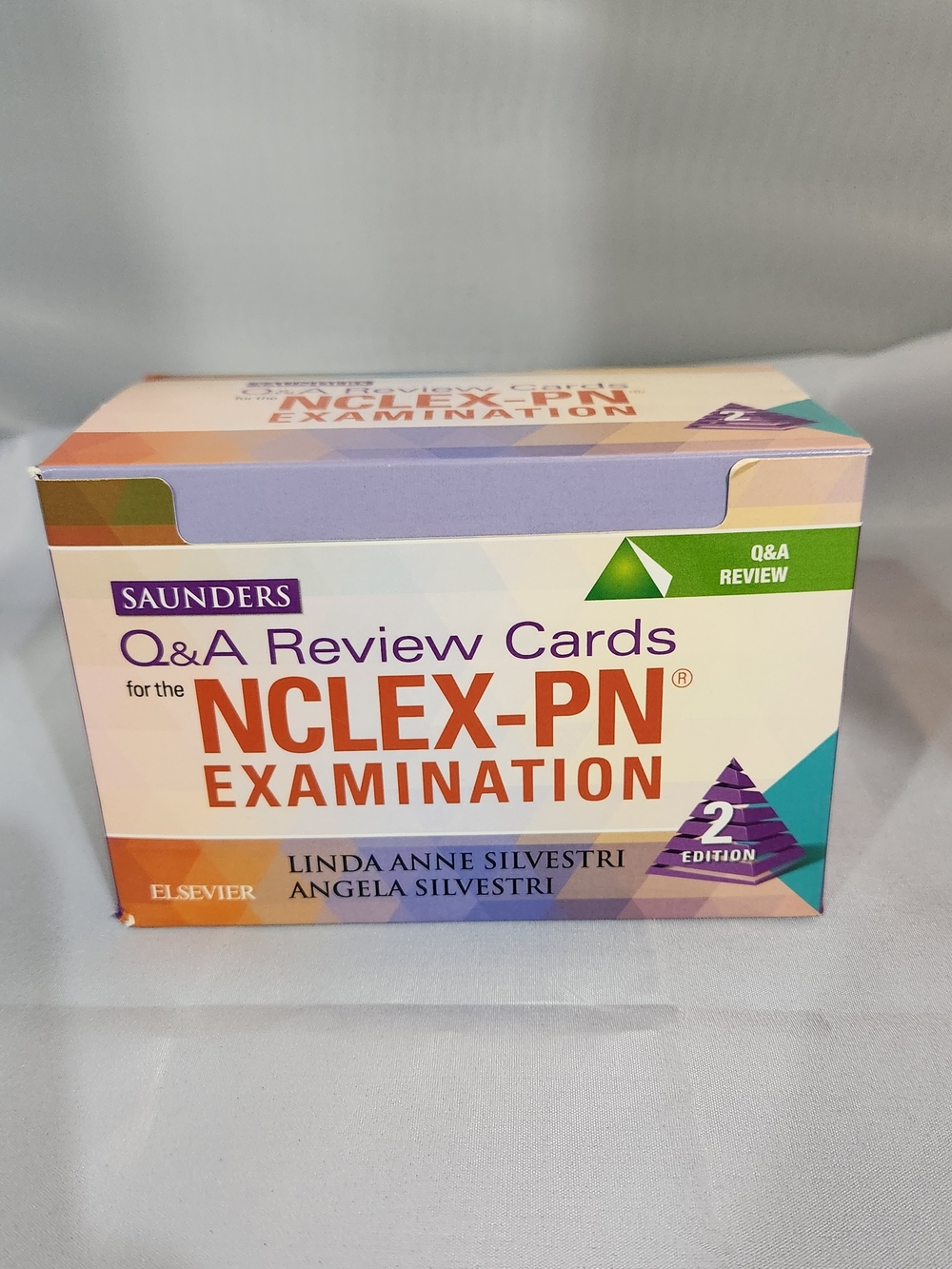 Saunders NCLEX-PN Q&A Review Cards - Purple and Orange